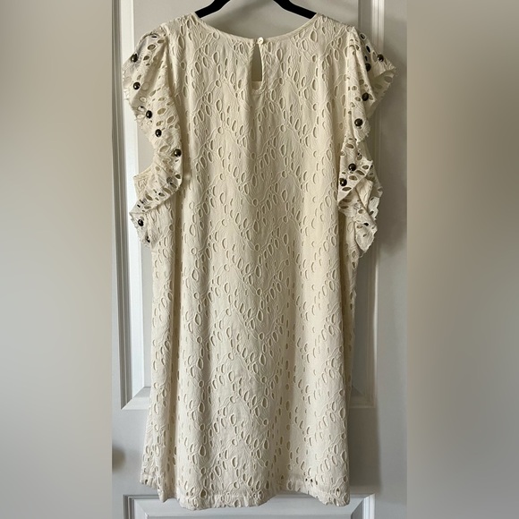 Nue 1904 Paris Cot/Linen exquisitely detailed minidress Eur.Size 42 worn once - Picture 3 of 5